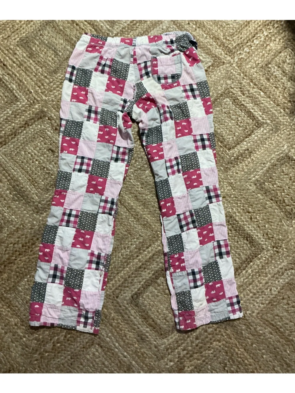 aerie Pink, White & Black Patchwork Lounge Pants - Picture 3 of 3